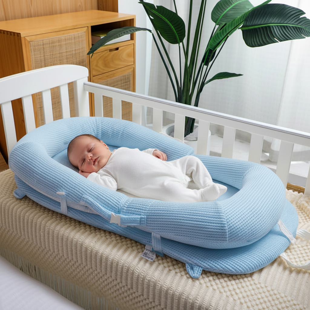 Couffin-couleur-bleu Couffin bébé couleur bleu – nid modulaire évolutif 0-3 ans