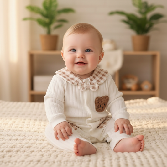 Combinaison bébé URSA™ — pieds nus, pyjama doux sans chaussons