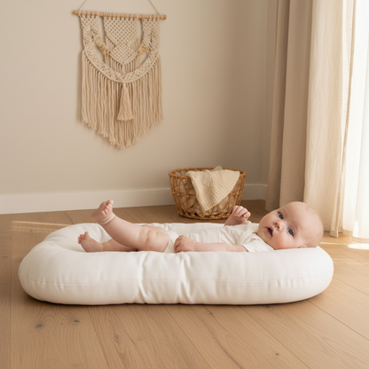 Couffin MAËLIE™ couleur blanc décor boho chic moderne naissance