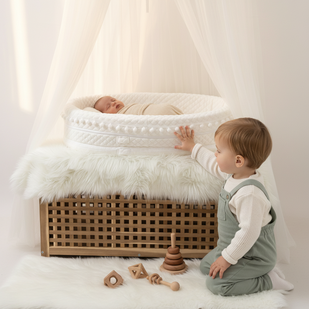 Couffin ÉLÉVIA™ – Sangle de transport portable, nid bionique nomade housse lavable