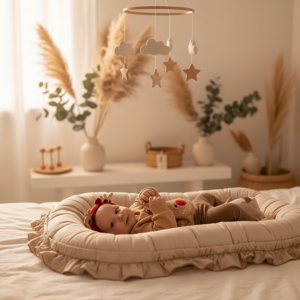Couffin BOHÈME™ — Design bohème intemporel, s'intègre élégamment dans toute nurserie