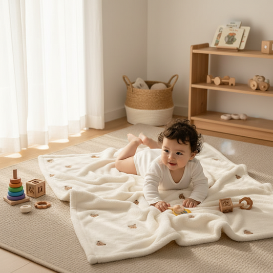 Couverture enfant Nounours salle de jeux confort douceur