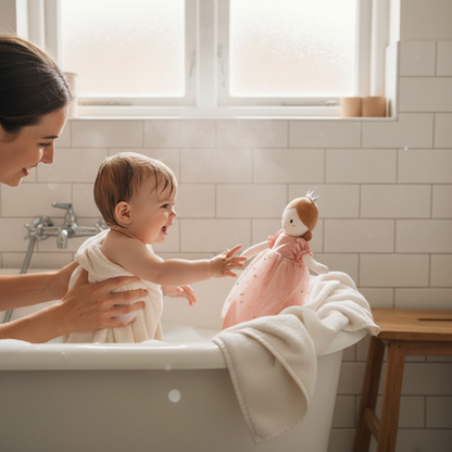 Doudou bébé fille Aurore lavable machine entretien facile hygiène
