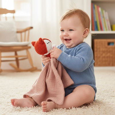 Doudou bébé Rusty™ compact nomade voyage repères