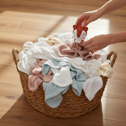 Doudou bébé Rusty™ lavable machine entretien facile hygiène