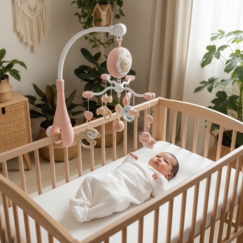 Mobile  bébé  avec PROJECTION CIEL ÉTOILÉ POUR UN ENDORMISSEMENT EN DOUCEUR
