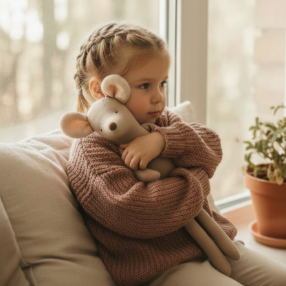 Peluche souris FARFOUILLE™ - compagnon de vie bébé dès 6 mois