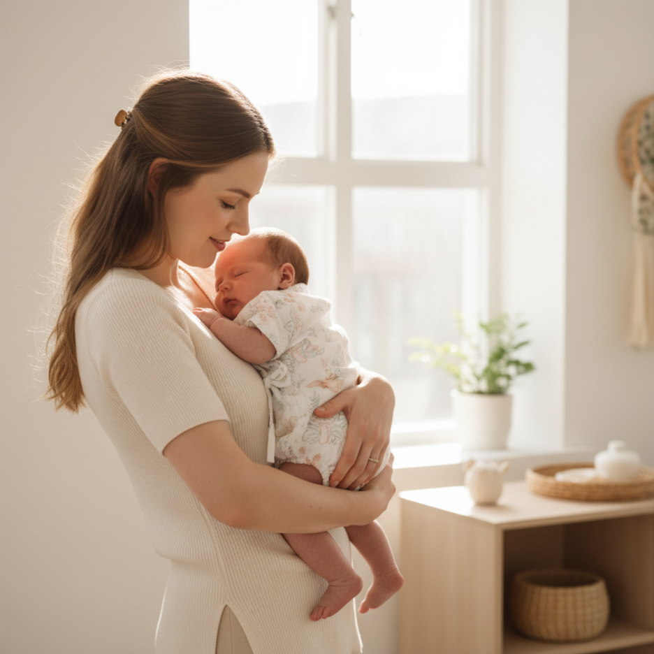 Pyjama bébé CASSENOIX™ maman tient bébé douceur hypoallergénique nouveau-né
