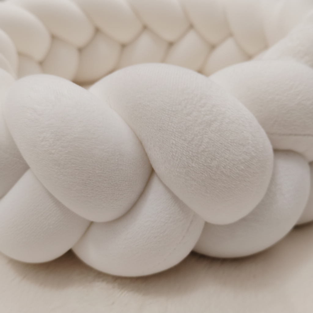Réducteur de lit BLANCO™ – texture coton doux tresse trois brins