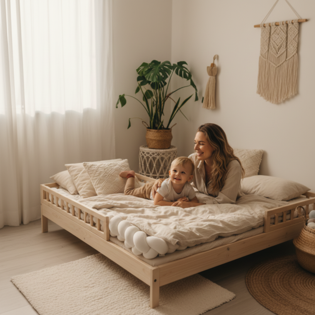 Réducteur de lit BLANCO™ – tresse blanche moelleuse haute qualité