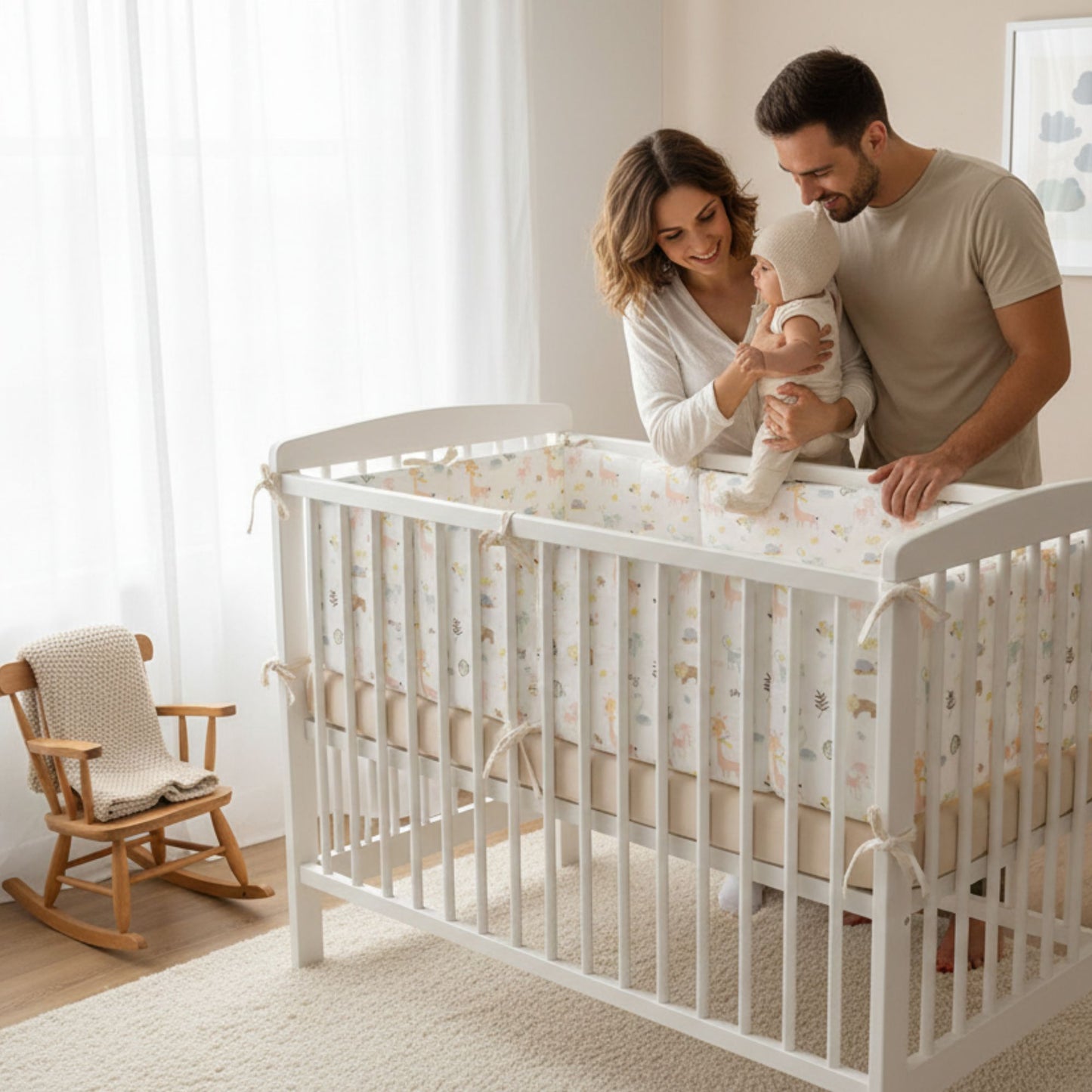 Tour de lit bébé sécurité protection barreaux