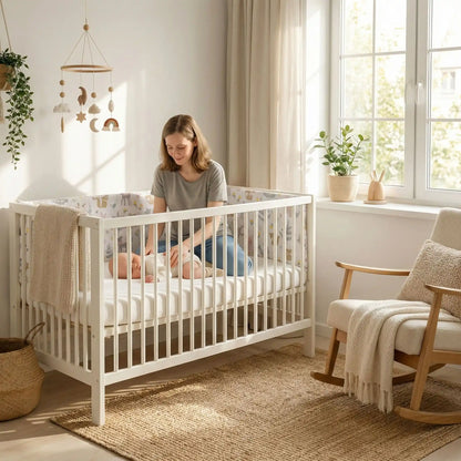 Tour de lit bébé Câlinimal protection complète lit barreaux sécurité confort nuit paisible.
