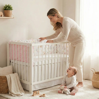 Tour de lit bébé installation facile lavable machine entretien simple parents.