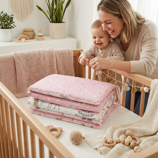 Tour de lit bébé facile a ranger et installer.