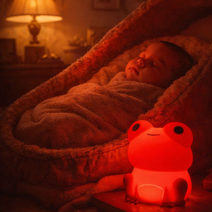Veilleuse bébé Grenouillon rouge lumineuse pour chambre enfant pour sommeil