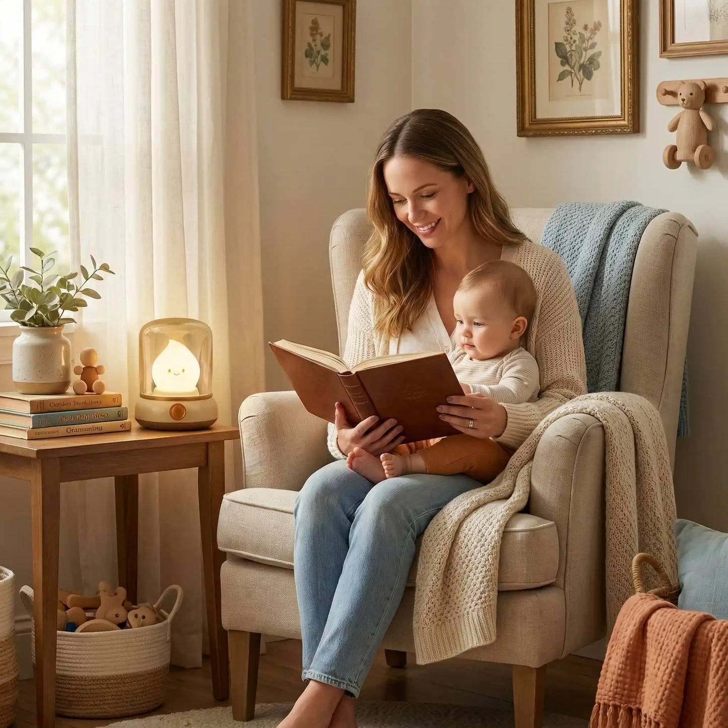 Veilleuse bébé lecture histoire coucher rituel soir enfant
