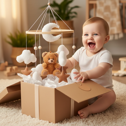 MOBILE BÉBÉ - TEDDYDO™ : APAISANT BOIS NATUREL