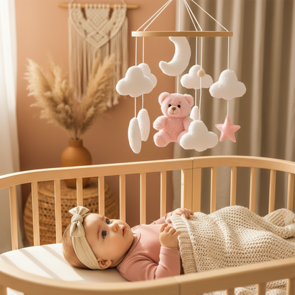 MOBILE BÉBÉ - TEDDYDO™ : APAISANT BOIS NATUREL