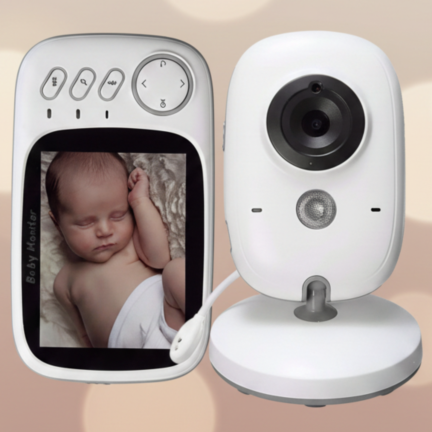 babyphone caméra de surveillance avec vision nocturne infrarouge activée pour une sécurité totale dans l'obscurité.