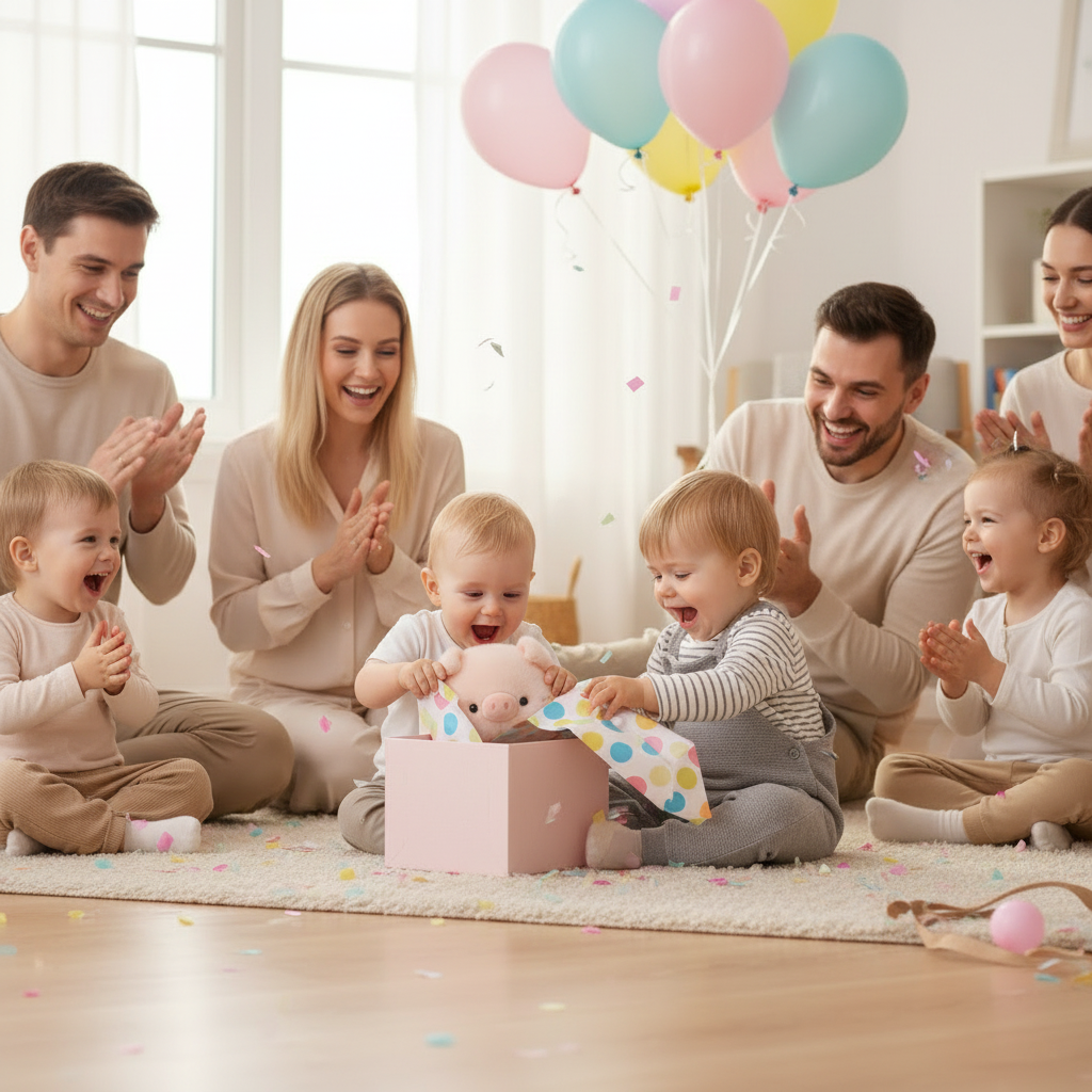 cochon en peluche PINKYPIGGY™ – cadeau irrésistible anniversaire baby shower fête enfant