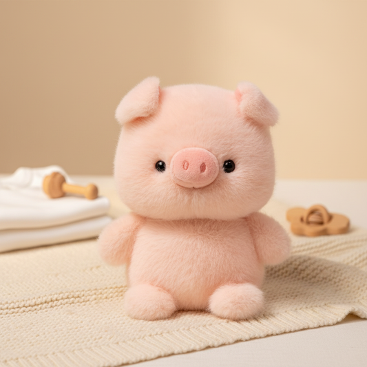 cochon en peluche PINKYPIGGY™ – doudou ultra-doux 16cm rose bébé cochon Pour Poupon