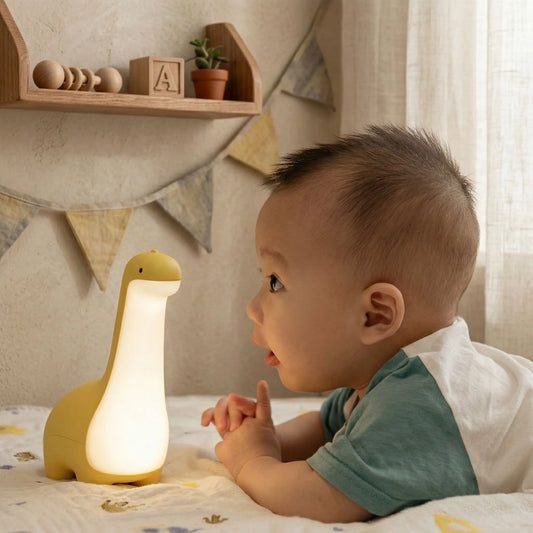 Veilleuse bébé dinosaure - Compagnon lumineux rituel réconfortant enfant