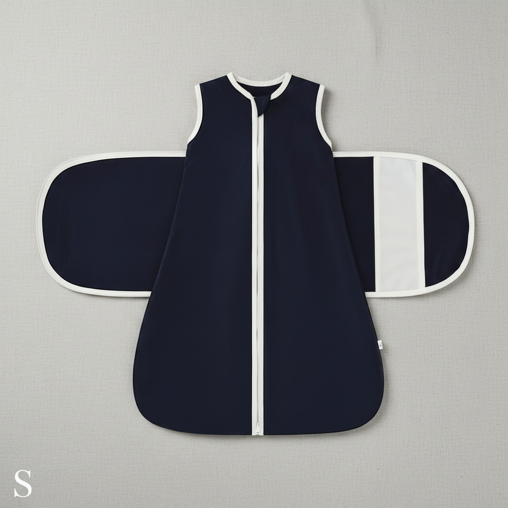 Gigoteuse bébé noire, vue technique taille S.