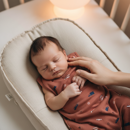 Gigoteuse bébé - nouveau-né allongé sur le dos