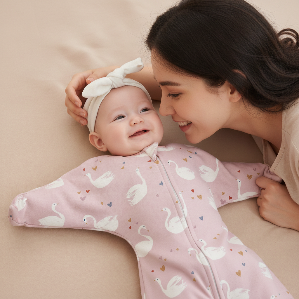Gigoteuse bébé confortable favorisant le lien et les moments de tendresse avec maman.