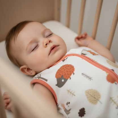 Gigoteuse bébé portée par un enfant dormant paisiblement.