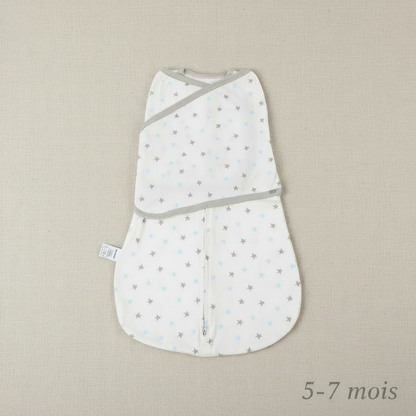 Gigoteuse d'emmaillotage disponible en taille 5-7 mois.