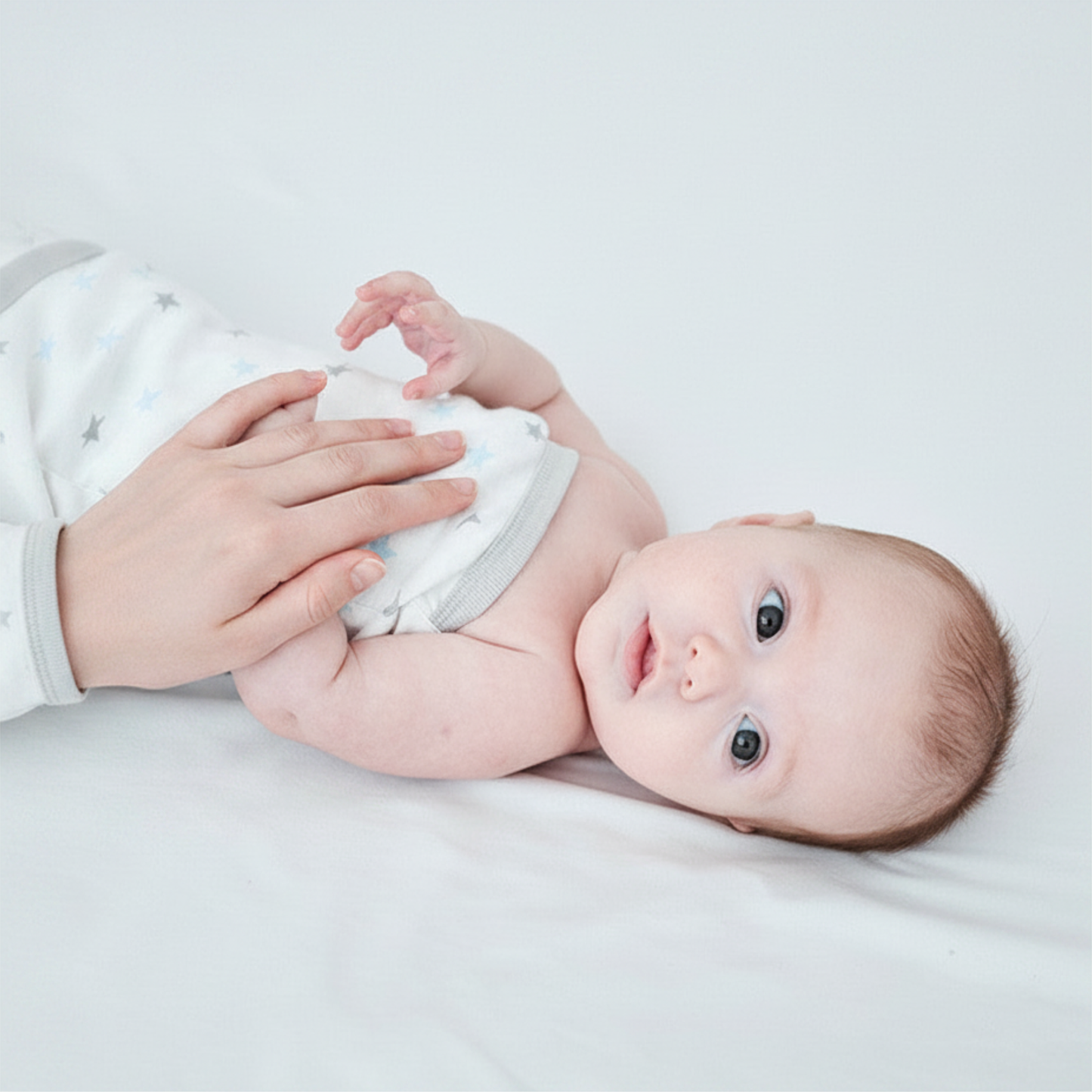 Gigoteuse d'emmaillotage en gros plan pour montrer la texture du coton.
