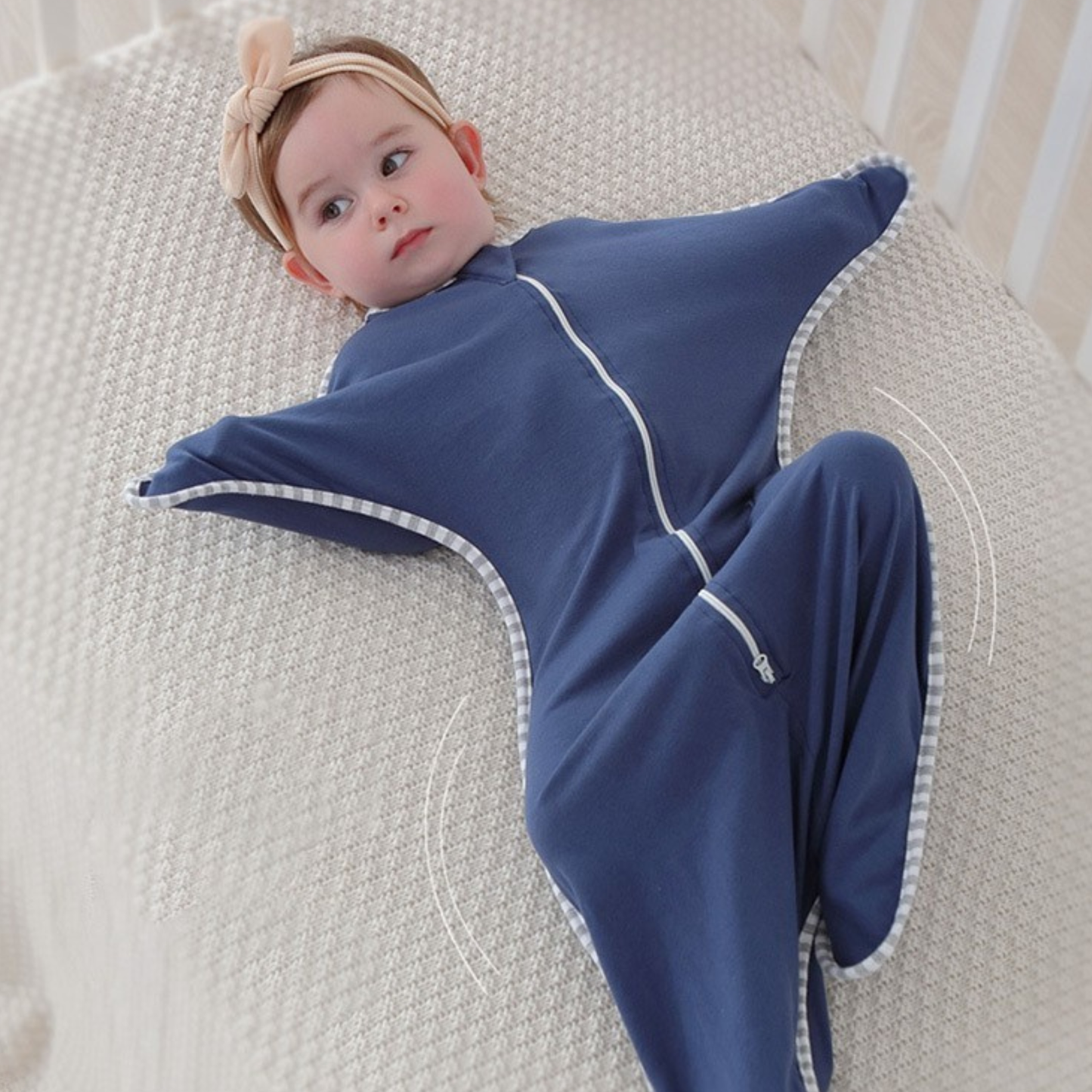 Gigoteuse bleue design étoile pour un sommeil paisible