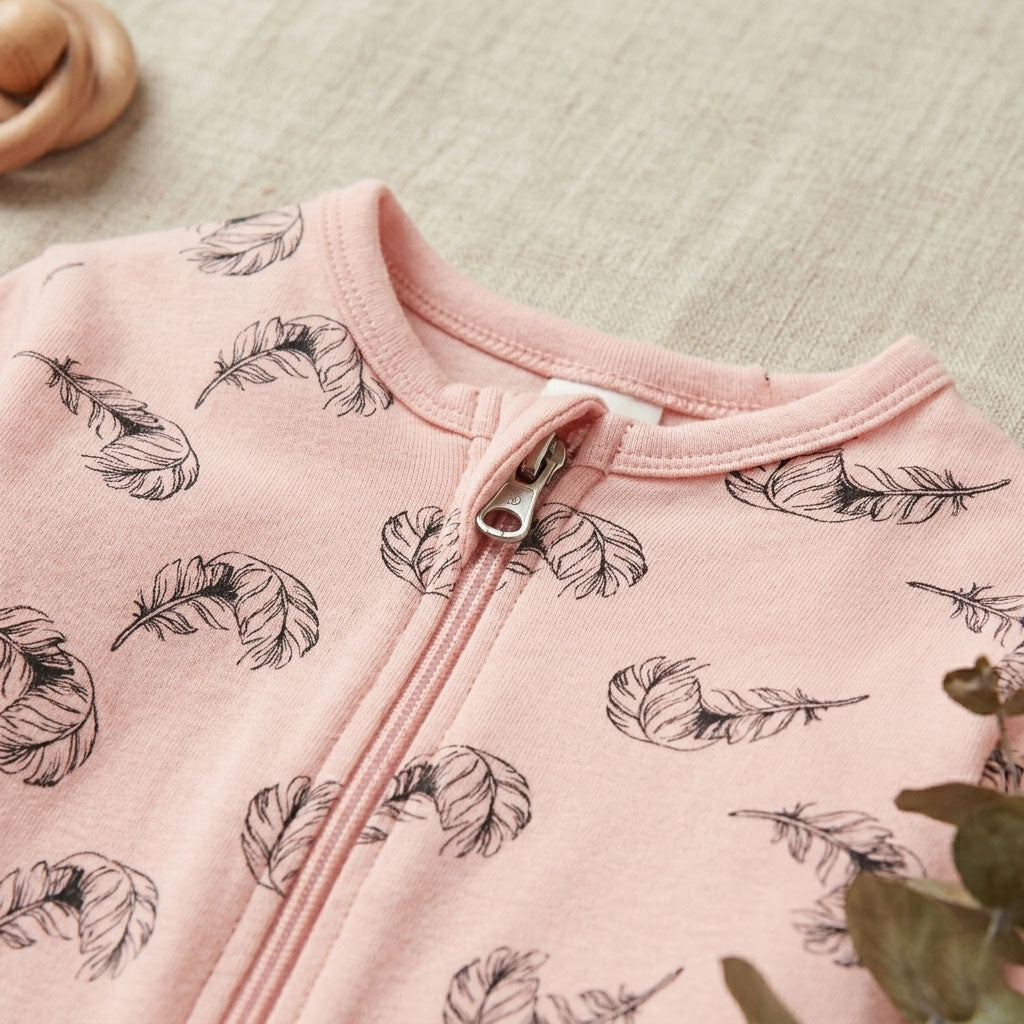 pyjama bébé fille PLUMOON™  fermeture éclair rabat anti-frottement sécuris