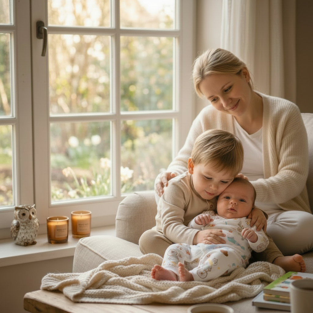 pyjama bébé sans pied pratique bébé allongé sur une table à langer avec sa maman dans une chambre lumineuse
