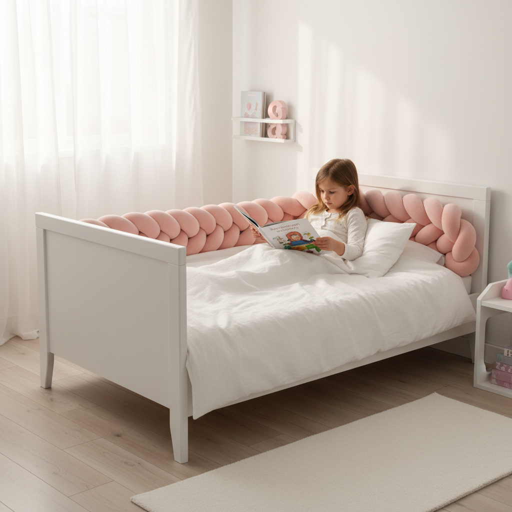 Réducteur de lit BLUSHY™ – barrière sécurisée sans compression bébé lit barreaux
