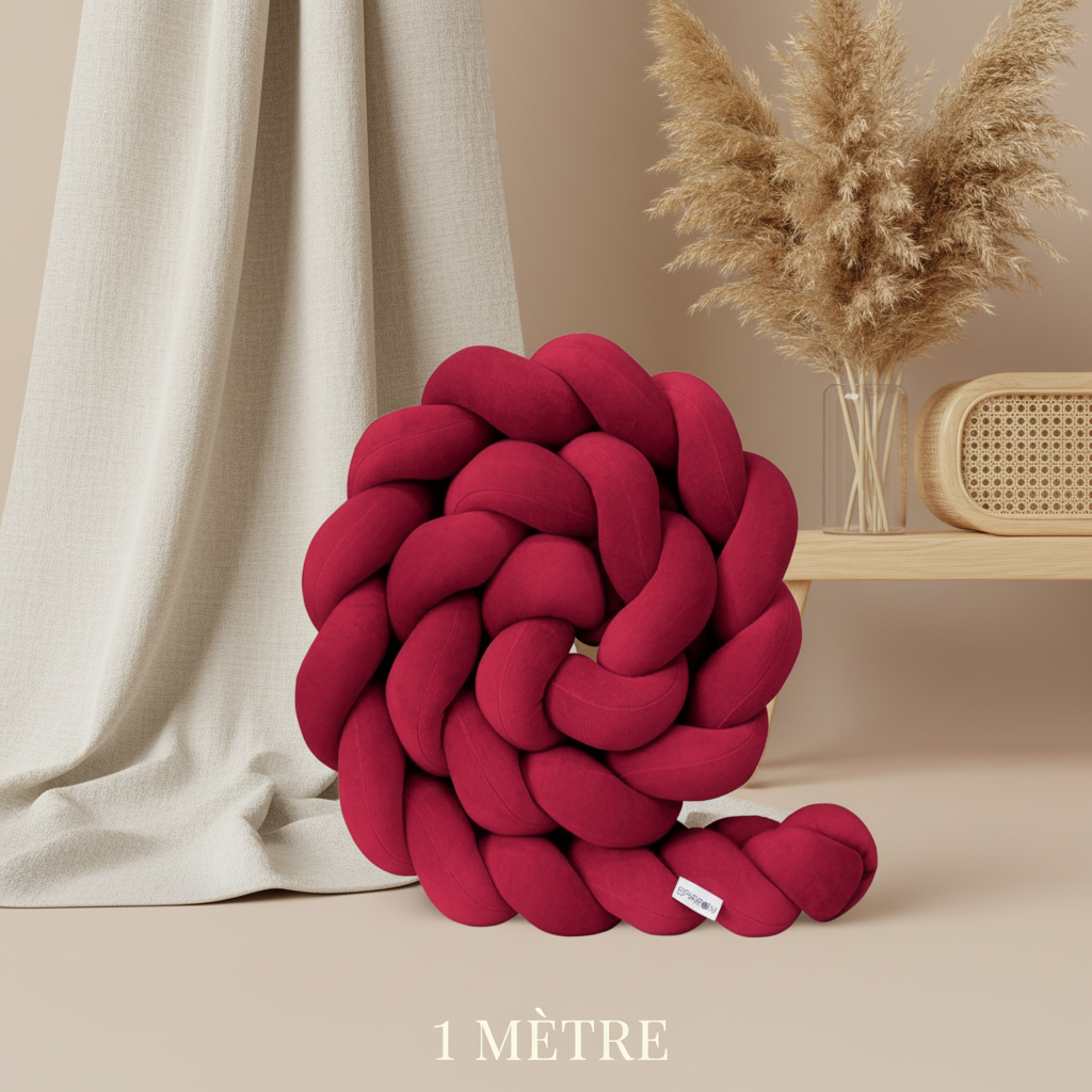 Réducteur de lit CALINCERISE™ – 1 mètre boho chic, accessoire décoratif tendance qui s'adapte à tous les styles