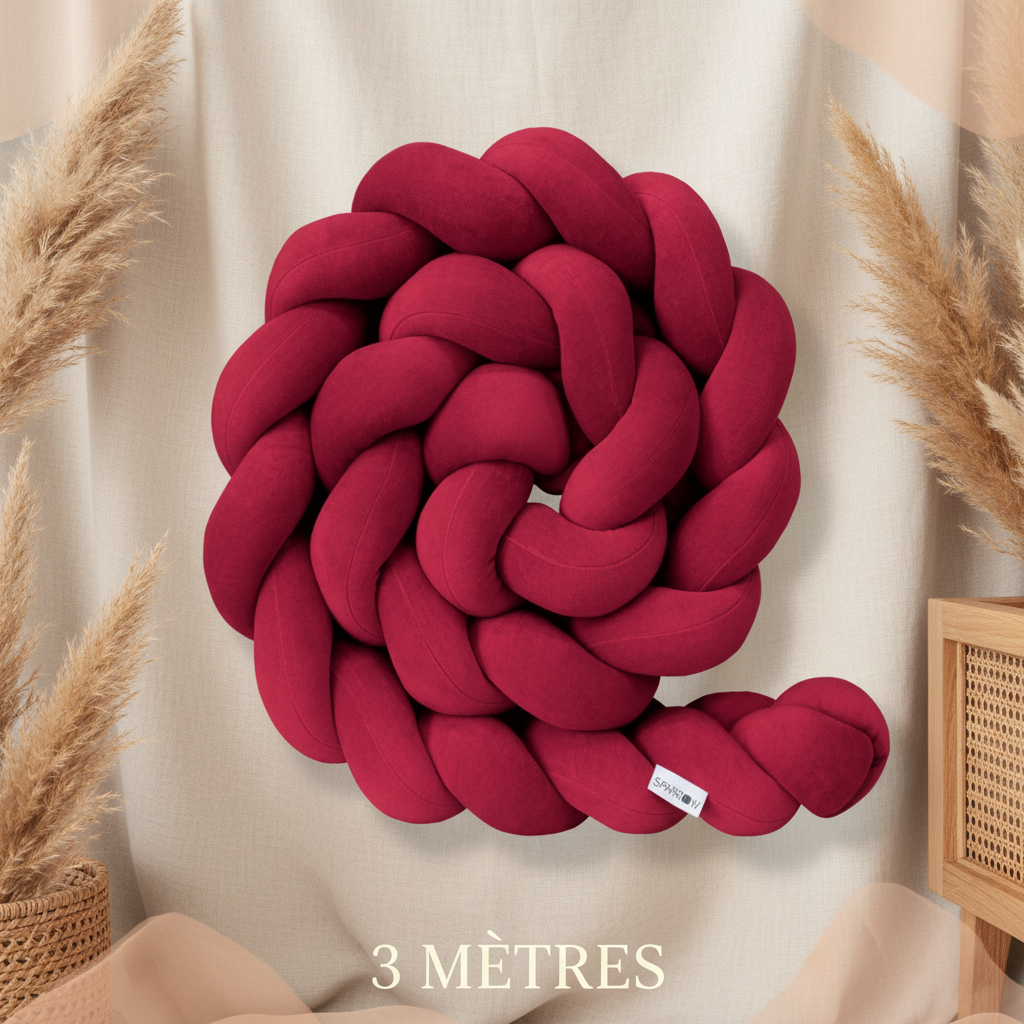 Réducteur de lit CALINCERISE™ – 3 mètres boho chic, accessoire décoratif tendance qui s'adapte à tous les styles