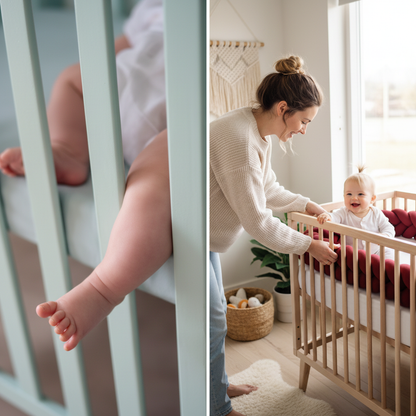 Réducteur de lit CALINCERISE™ – protection douce contre les chocs et les coincements, bébé pieds coincés maman installe la tresse