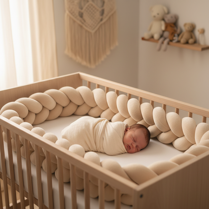 Réducteur de lit VELOUTÉ™ – protection courants d'air, bébé dans le lit, velour doux