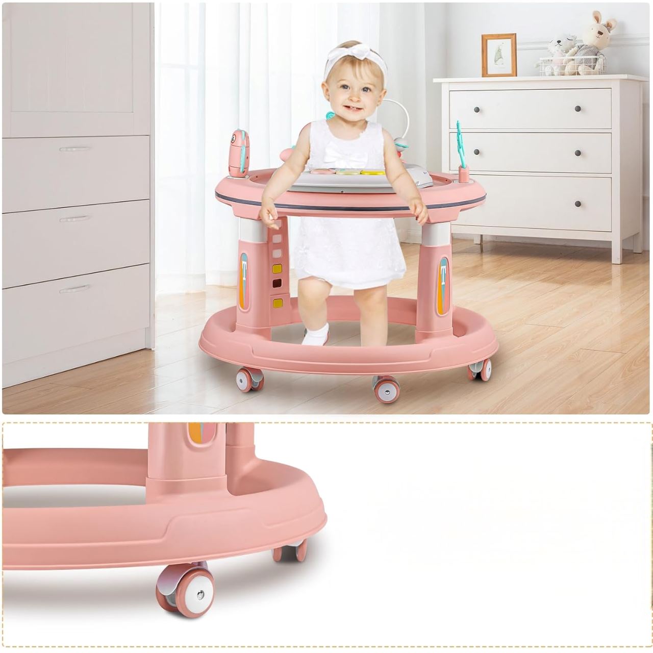 Trotteur pour Bébé - TrotteurBabyMove™ - Rose - Pour Poupon