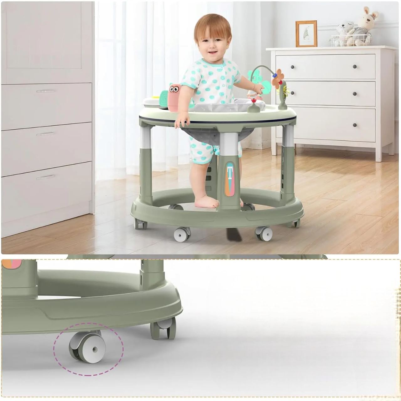 Trotteur pour Bébé - TrotteurBabyMove™ - Vert - Pour Poupon