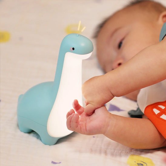 Veilleuse bébé dinosaure rechargeable USB - Autonomie 120h portable
