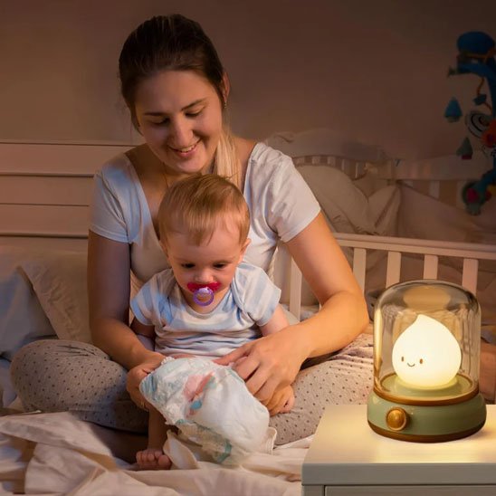 Veilleuse bébé sans fil portable design moderne lumière tamisée