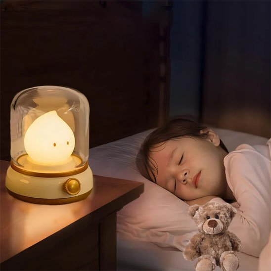 Veilleuse bébé rechargeable autonomie longue durée nuit paisible
